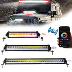 JANLN7 LED Light Off Road Driving Bar Spotlight 21“ 15” 9“ App AI RGB DRL Car Truck SUV ATV UTV Boat 150W 100W 50W 12V 24V