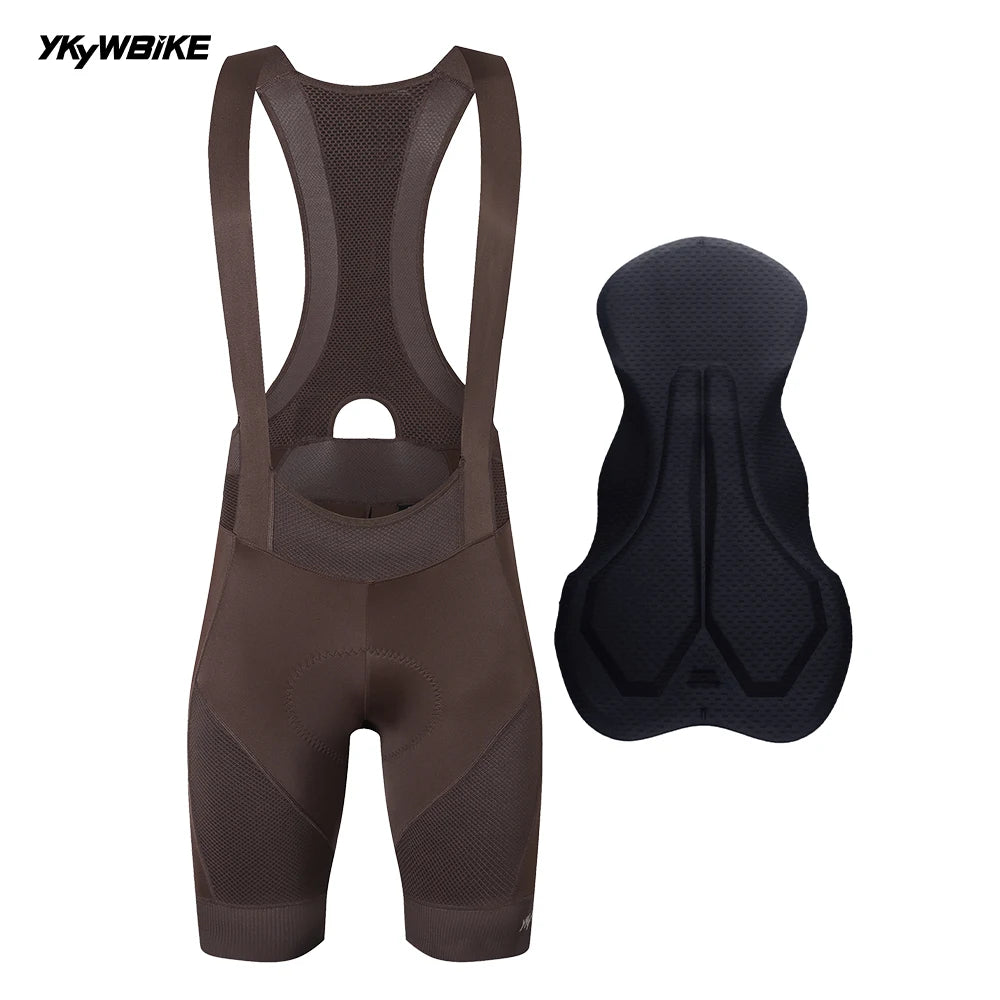 YKYWBIKE Men's Cycling Bib Shorts Road Bike Bibs Bicycle Tights Cycling MTB Bib Pants  with 6 Hours Padded Belgium Padding