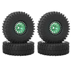 Metal 1.9 Beadlock Wheel Rim Tires Set for 1/10 RC Crawler Car Axial SCX10 III AXI03007 90046 TRX-4 Redcat GEN 8