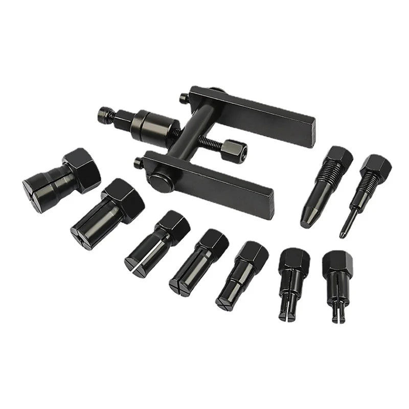 10pcs Motorcycle Bearing Puller Kit Two-Jaw Bearing Removal Tool Puller Extractor Bearings with Box