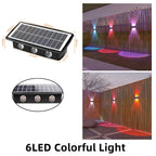 Solar Wall Lamp Led Outdoor Waterproof Decoration Garden Lamp Up And Down Luminous Lighting for Wall Porch Balcony Garden Street