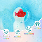 Children’s 12-Piece Bath Salts Gift Set with Hidden Toys Organic Safe Ocean Bubble Bath Perfect for Sensory Play Bathtime Fun