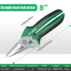 LAOA Garden Pruning Shears 8" Multipurpose Scissors Fruit Picking Branch Cutting Gardening Hand Tool