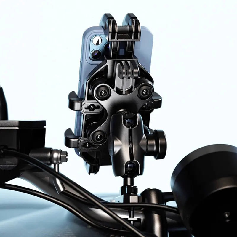 Motorcycle Phone Holder High Quality Vibration Dampener Motorbike Navigation Bracket Anti-Shake Bike Motorcycle Mobile Stand