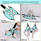 TONG New Pet Cat Grooming Hammock Helper Cat Dog Hammock Dogs Repairing Nails In Beauty Hammock Restraint Bag Pet Accessories