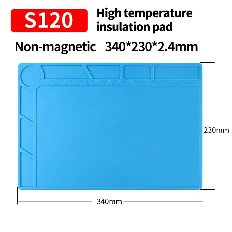 ESD Insulation Heat-resistant Repair Silicone Pad for Parts and Tool Storage Welding BGA Soldering Station Repair Work Pad Tool