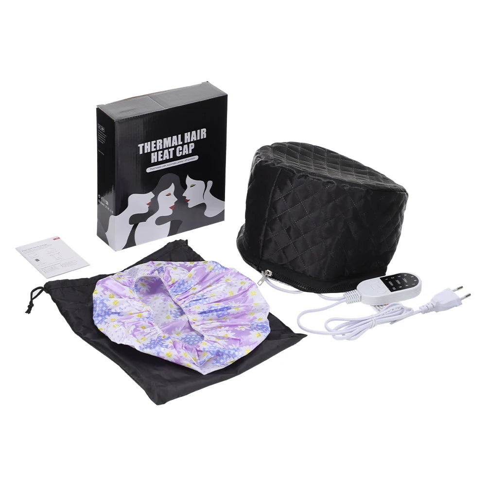 Hair Steamer Cap Electric Hair Heating Cap Thermal Treatment Hat Waterproof Self-heating Hat SPA Nourishing Hair Styling Care