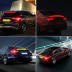 Dynamic White Yellow Carbon Fiber LED Spoiler Light Car Trunk Spoiler Roof Lip Kit Car Rear Spoiler Light Strip 12V