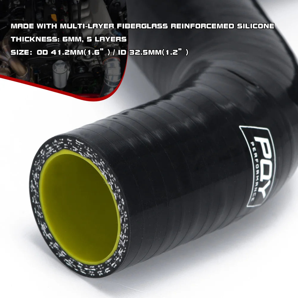 SILICONE RADIATOR HOSE KIT FOR K20-K24 SWAP EG EK CRX EF SOL INTEGRA CIVIC BLACK & YELLOW WX-LX1306BK-QY