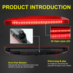 1X Car LED High Mount Rear Third Brake Light Stop Signal Lamp Red Lamp for Renault Clio II 1998-2005 7700410753