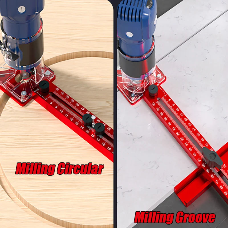 3 In 1 Router Milling Groove Bracket Woodworking Cutting And Milling Circular Tool Auxiliary Circular Drilling Tools