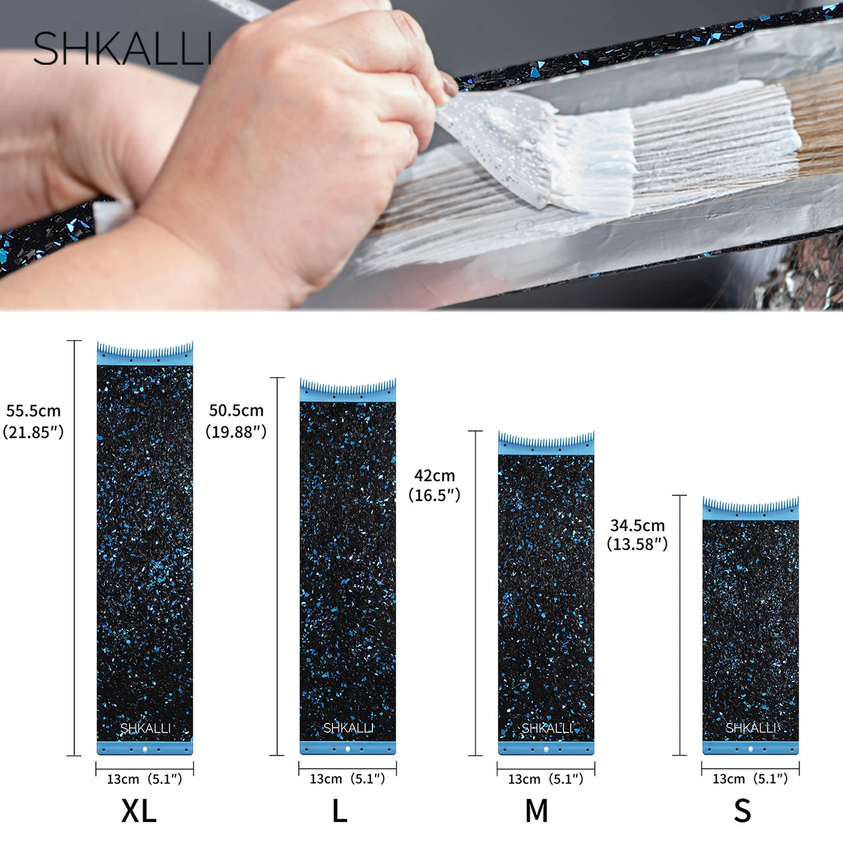SHKALLI Professional Carbon Fiber Hair Coloring Board with Comb Teeth Hair Dyeing Styling Tool for Hairdressers
