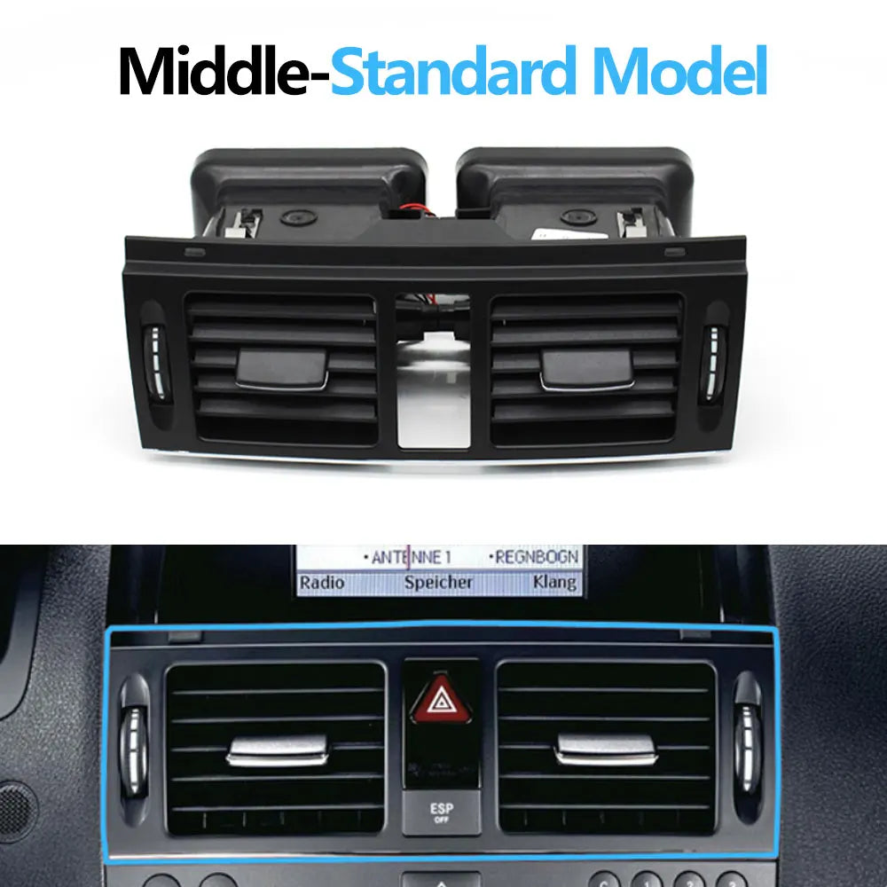 W204 Center Console AC Vent Grille Assembly for Mercedes-Benz C-Class 2007-2011 LHD/RHD