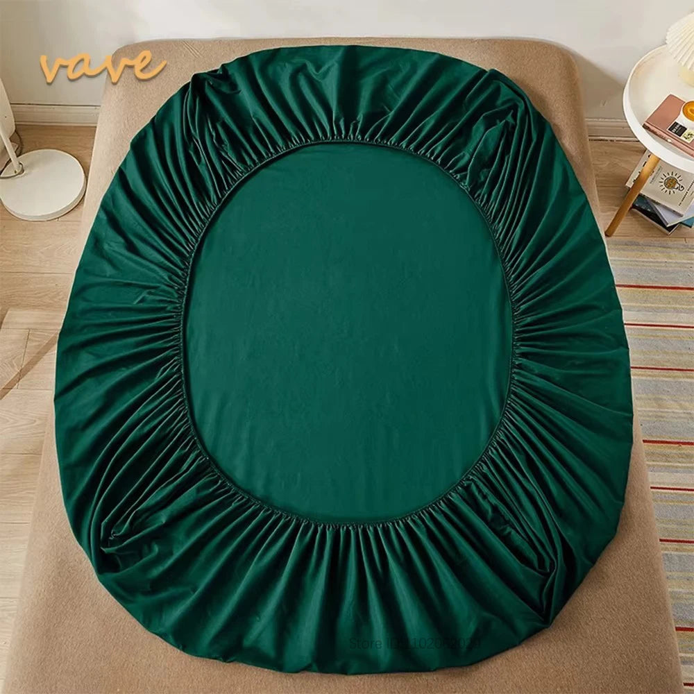Soft Cotton Fitted Sheet Single Double King Queen Size Mattress Cover with Elastic Band Bed Sheet Bed Linens 100/120/150/180/200