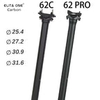 ELITA ONE Bicycle Seat Post Carbon Light 25.4/27.2/30.9/31.6mm MTB/Road Bike Seatpost 300/350/400mm