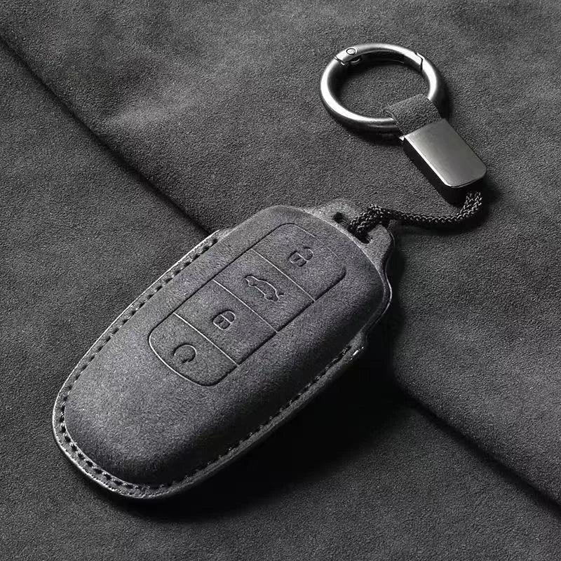 Leather key fob cover case for Chery Jaecoo 7 J7 J8 PHEV 2023-2025, 1pc