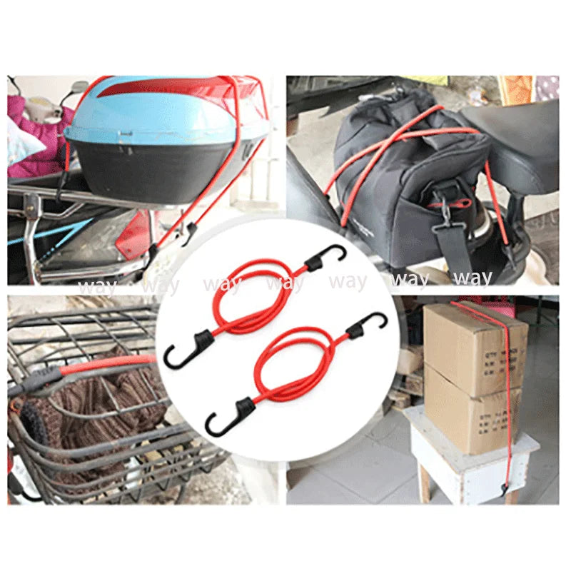 Elastic Bungee Cords with Hooks Set, 9pcs or 12pcs Luggage Tie Down Straps for Bike Motorcycle