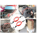 Elastic Bungee Cords with Hooks Set, 9pcs or 12pcs Luggage Tie Down Straps for Bike Motorcycle