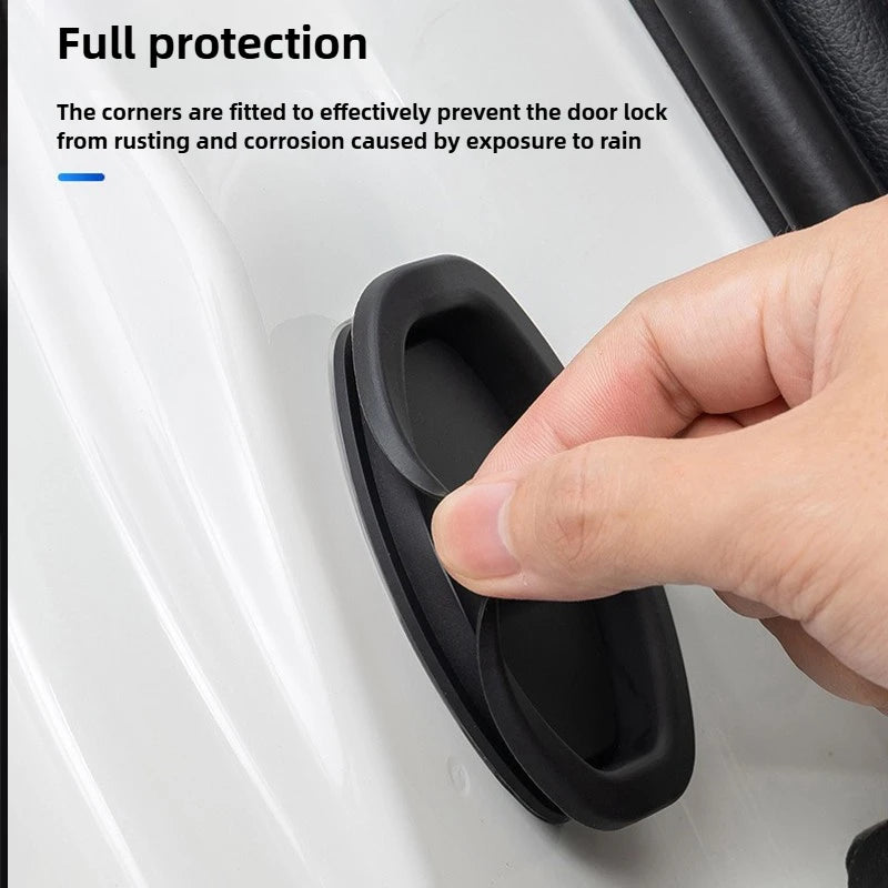 4 pcs Extendable Silicone Car Door Lock Covers Waterproof Rust-proof Protection For ST Line ST MK3 MK5 Puma Fiesta Focus MK4 Car