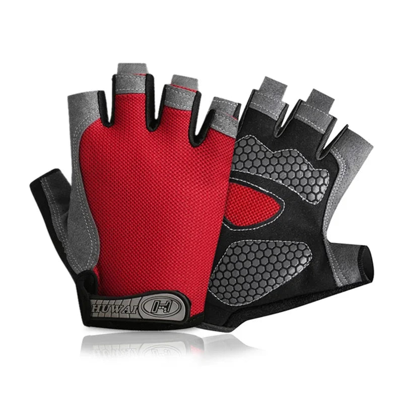 Half Finger Cycling Gloves Men Women Anti Slip Shock Breathable Summer Bicycle Gloves Fingerless Sports Gym Training Bike Gloves