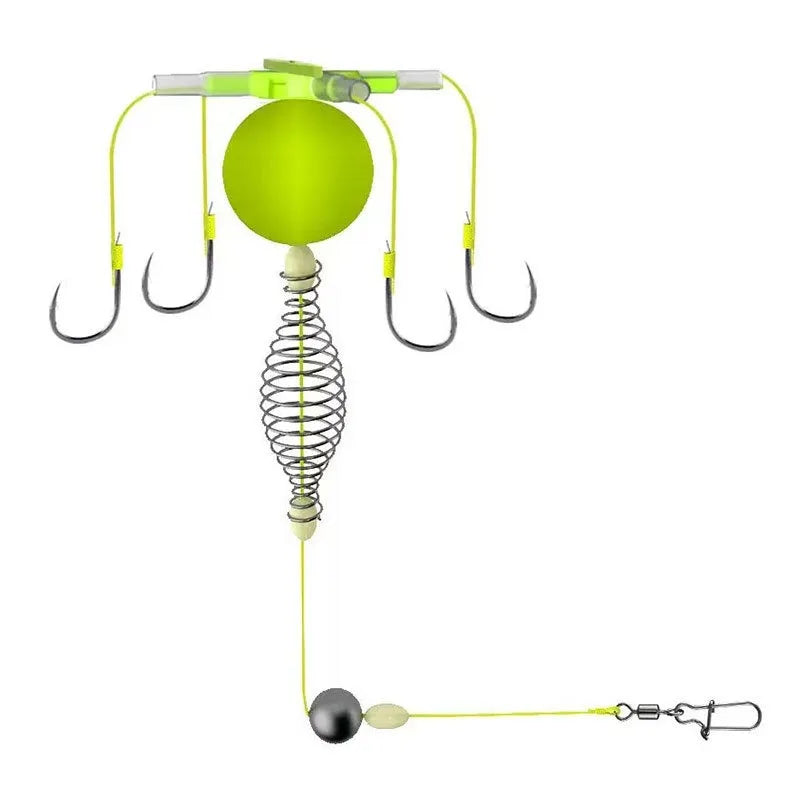Newest 1-5PCS Hook Fishing Bait Cage Four Hook Carbon Steel Line Group Feeder Sinker Float Sharp Fishing Spring Bait Cage Tools