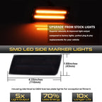For Chrysler 300 300C 2005-2010 2PCS LED Side Marker Light Amber Front Bumper Turn Signal Light,Replace OEM Sidemarker Lamps