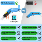 Air Cool Hot Knife Foam Cutter Tool Machine Slotting Groove Styrofoam Polystyrene Fabric Rope Cutter Electric Heating Hot Knife