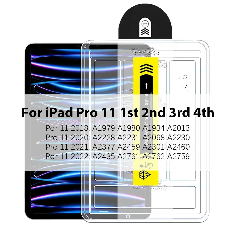 Tempered Glass for iPad Air 13 11 5 4 3 M3 M2 Pro13 M4 A16 11th 2025 12.9 Screen Protector 10 9 10th 9th Mini 7 6 Instant Film