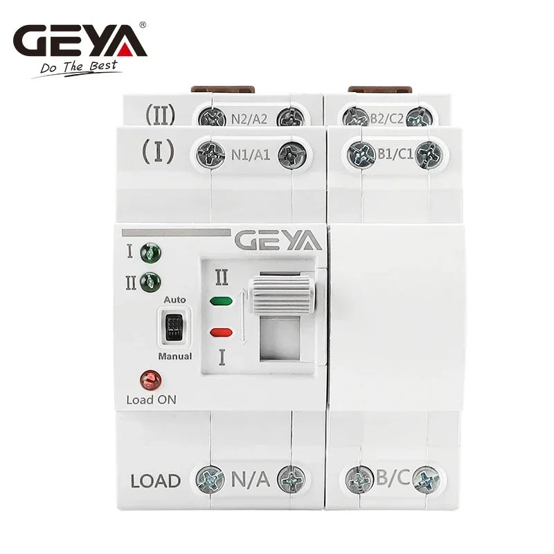 GEYA G2R Automatic Transfer Switch Din Rail ATS Dual Power Electrical Selector Switches Uninterrupted Power 25A 40A 63A 110V 220