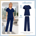 Niaahinn brand Set Women's Medical Uniforms Surgical Pajamas Nurse Uniforms Scrub Set Hospital Work Clothes Dental Surgery Suits