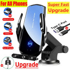 Wireless Charger Car Auto Magnetic Air Vent Phone Holder For iPhone 16 15 14 13 Samsung Xiaomi Induction Fast Charging Station