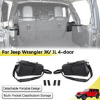 Rear Trunk Side Storage Bag For Jeep Wrangler JK 2007-2017 JL 2018-2025 Trunk Cargo Tool Organizer Luggage Bag Interior Access