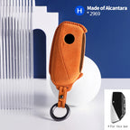 Alcantara Car Key Fob Cover Case for BMW 7 Series 735i 740Li i7 X7 X1 U11 G07 LCI XM