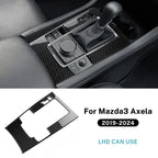 For Mazda 3 Axela BP 2019 2020 2021 2022 2023 2024 2025 Real Soft Carbon Fiber Sticker Automatic AT Car Gear Shift Panel Trim