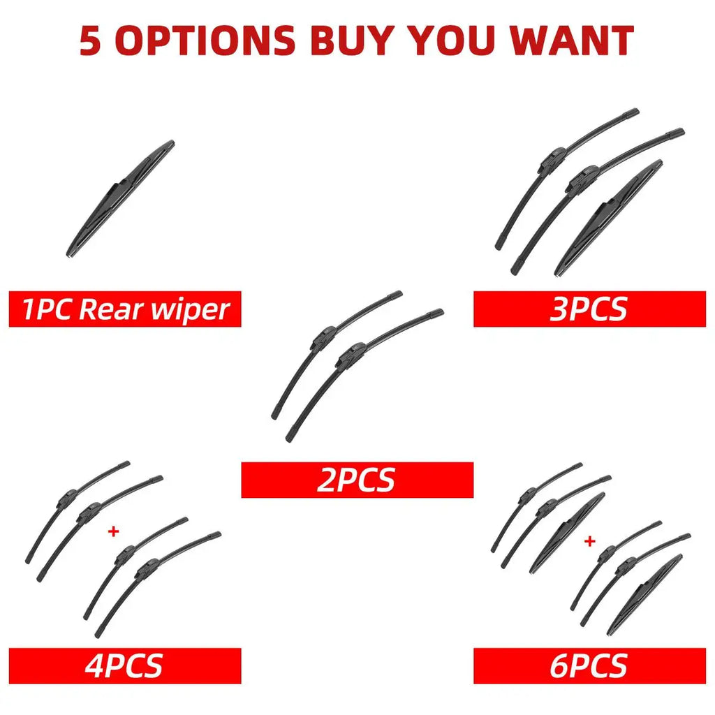 3PCS Car Wiper For Hyundai i10 MK2 2013-2018 Front Rear Wiper Blades Brushes Auto Accessories 2013 2014 2015 2016 2017 2018