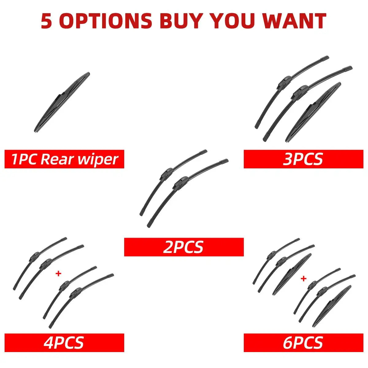 3PCS Car Wiper For Hyundai i10 MK2 2013-2018 Front Rear Wiper Blades Brushes Auto Accessories 2013 2014 2015 2016 2017 2018