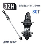 New ARC MT009 4 IN 1 Pro Front Rear Bicycle Hub Mountain MTB Bike Hub Sealed Bearing DT Ratchet 80T Bicycle Hubs 8-12Speed