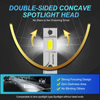 MAXGTRS 2Pcs 20000LM H1 Turbo LED Canbus Headlight Bulb High Power with Fan H1 Bulbs Lamp for Car 6500K White Super Bright 12V