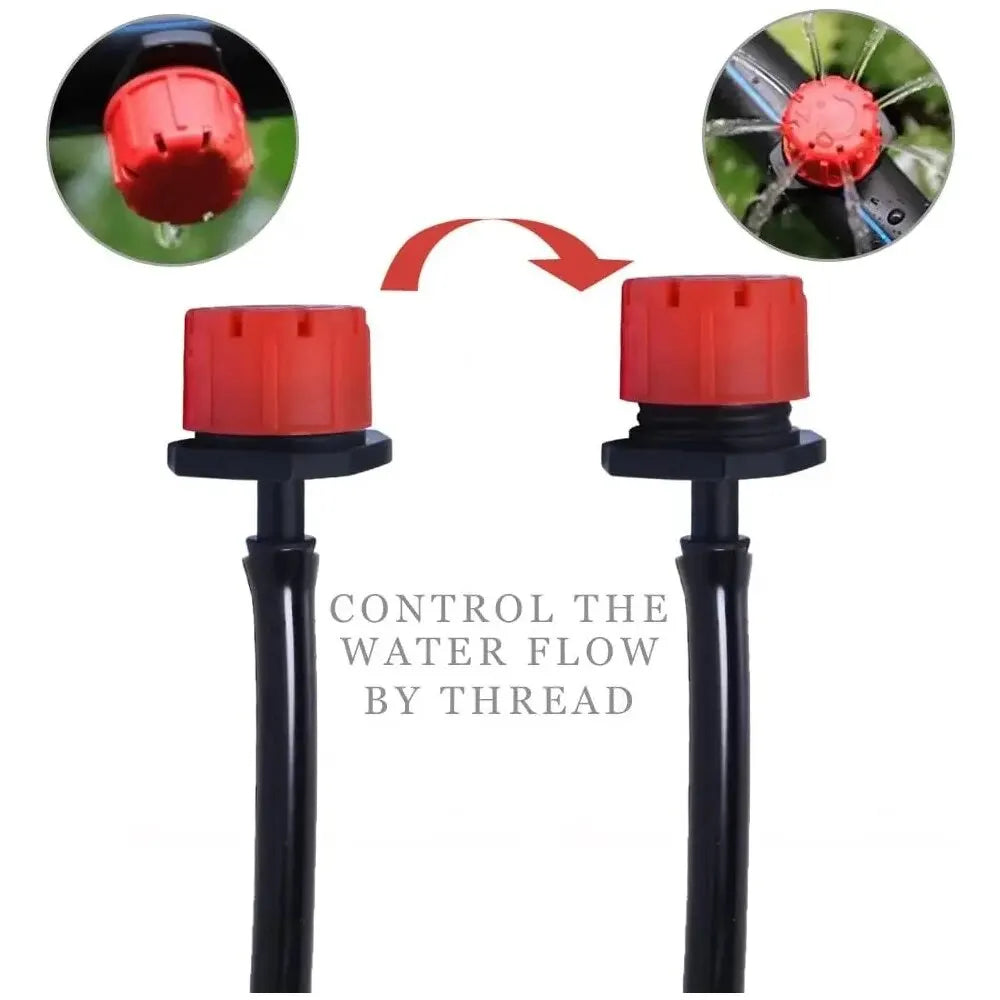 50-800pcs Adjustable Irrigation Drippers Sprinklers 1/4'' Emitter Dripper Micro Drip Irrigation Sprinklers for Watering System