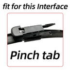 2PCS Universal Wiper Blades Front Windshield Wipers for J Hook Slip Top Button Car All-seasons Durable Stable Car Accessories