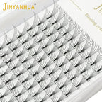 JINYANHUA Pre-Made Volume Lash Extension Fans Short Stem 0.07mm C/D Curl 8-15mm