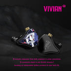 CVJ Vivian In Ear Earphones10mm Dual Magnetic Sound 3 Tuning Modes Music Movies Gaming Ergonomic Design Ideal for HiFi Upgrade
