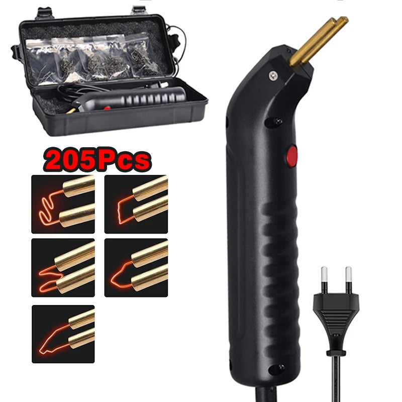 100W Plastic Welding Machine Kit Automotive Bumper Crack Repair Gun With Iron Hot Stapler Welding Soldering Iron Garage Tool
