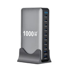 1000W 10-Port GaN Desktop Adapter 140W PD Fast Charging for MacBook Pro Laptop, 100W for Phone Tablet, Multi Port USB Hub Statio
