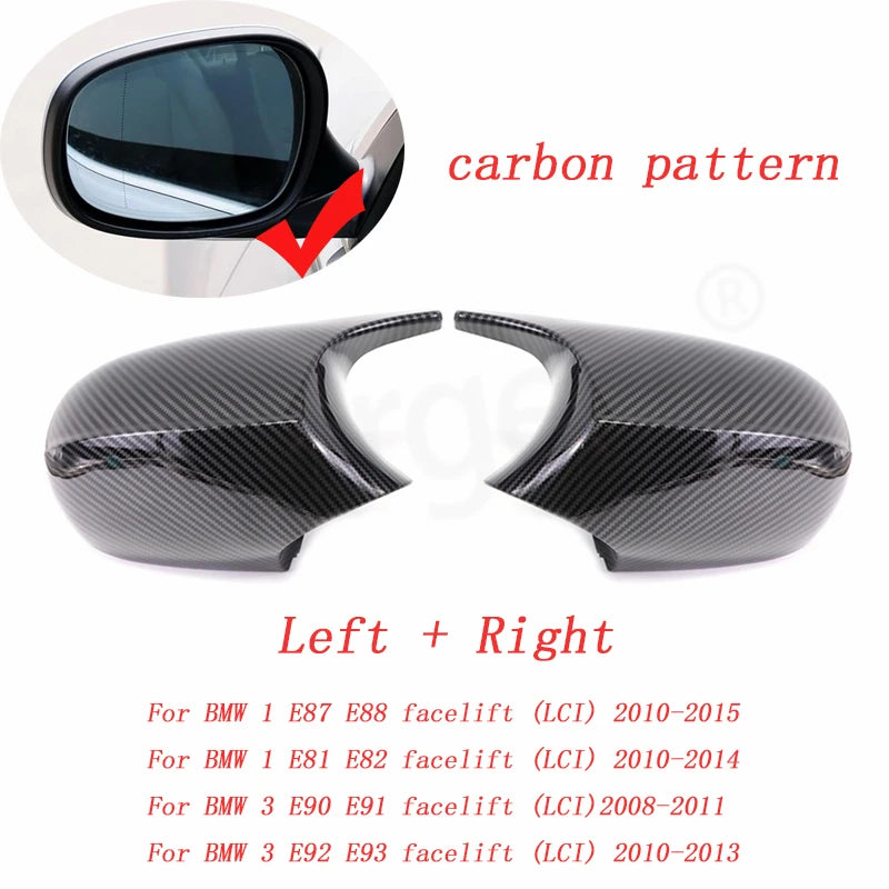 Side Rearview Mirror Cap Wing Mirror Cover Fit For BMW E90 E91 2005-2011 E92 E93 2006-2013 E81 E82 E88 E87 E88 Car Accessories