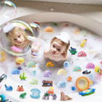Children’s 12-Piece Bath Salts Gift Set with Hidden Toys Organic Safe Ocean Bubble Bath Perfect for Sensory Play Bathtime Fun