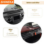 SHINEKA Car Center Console Slide Rail Expansion Mobile Phone Holder GPS Bracket for Jeep Wrangler JL Gladiator JT 2018-2024 Up