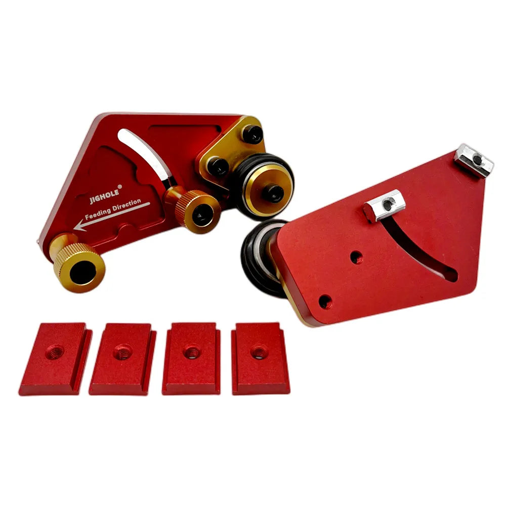 1 Pair Bearing Roller Feeder, Upgraded Aluminum Alloy Feather Loc Board, Table Saw Feeding Safety Propelling Auxiliary Tool