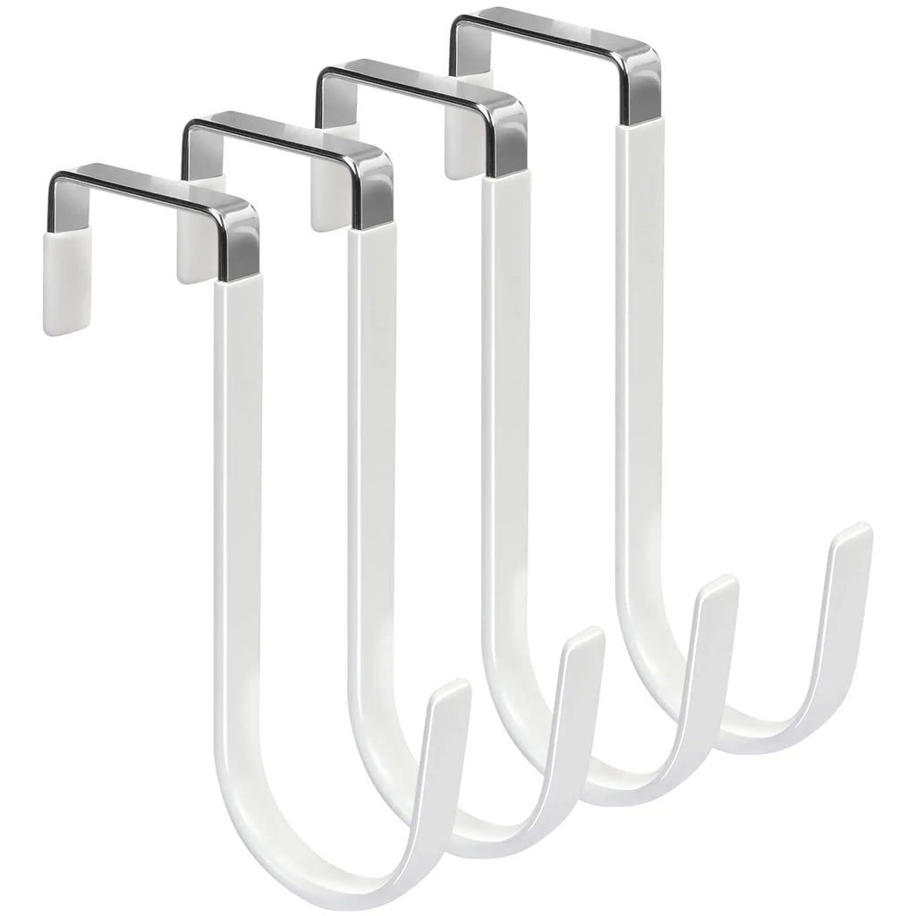 Door Hangers Hooks with Rubber Organizer Hooks for Living Room, Bathroom, Bedroom, Kitchen Hanging Clothes, Towels, Hats, Coats
