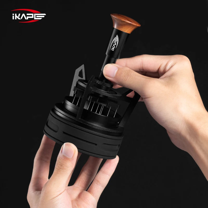 IKAPE V3 Espresso Rotary WDT,Coffee Stirrer with Dosing Funnel & Stand,Espresso Stirrer Distribution Tool for Barista